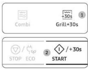 Combi +30s Grill+30s STOP ECO +30s START