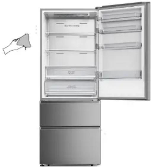 HISENSE RT641N4AIE - Čistenie vnútorného priestoru spotrebiča - 1