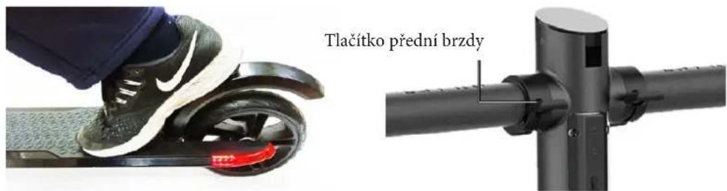 Tlačitko prední brzdy