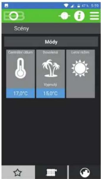 Scény Módy Centrábi úthum Dovolená Letní ražim 17,0°C 15,0°C
