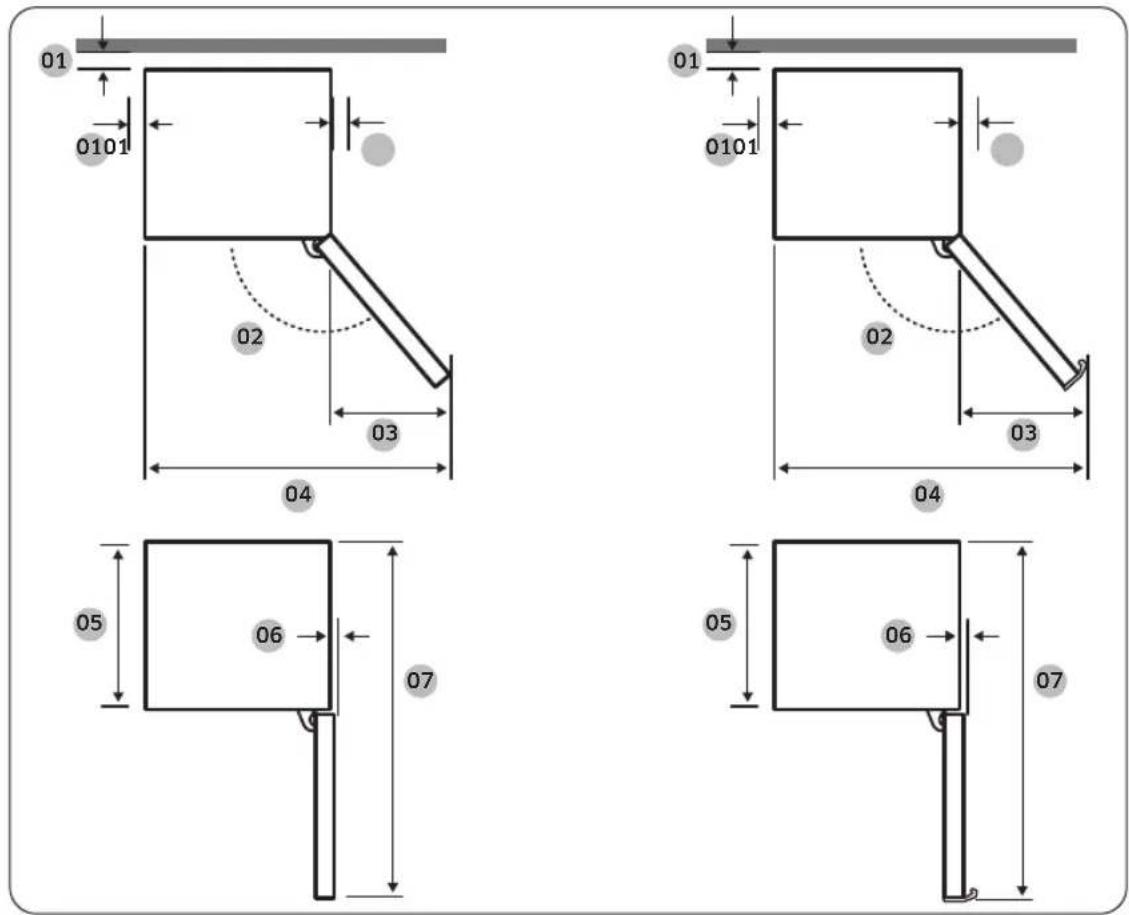 SAMSUNG RB38C7B5C12 - Odstupy - 3