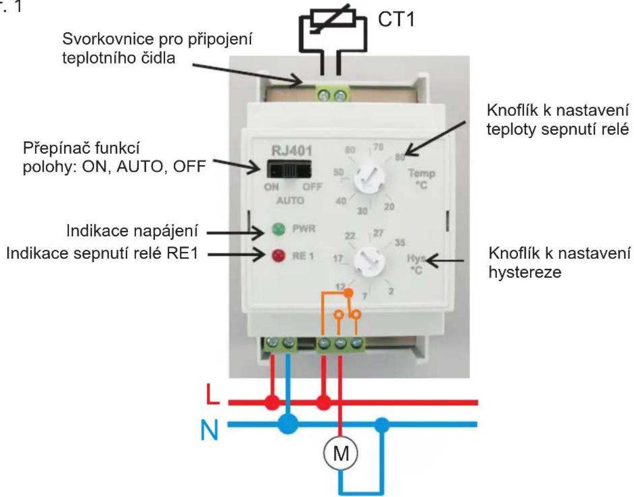 Elektrobock RJ401 - Schéma zapojení pro spínání čerpadel: - 1