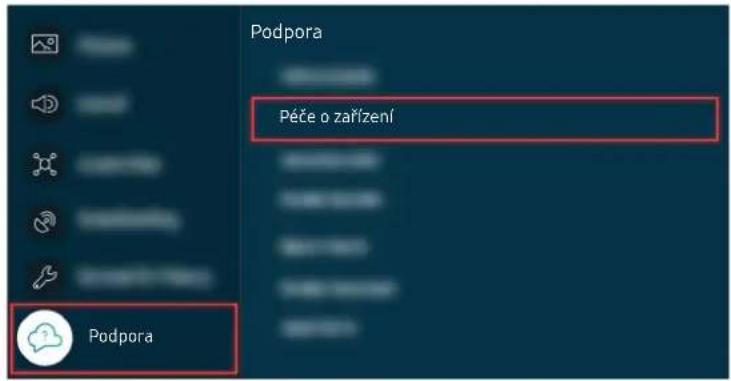 Podpora Péče o zařízení Podpora