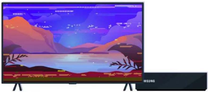 SAMSUNG GQ43LS01BBU - Obraz je zkreslený nebo ze zařízení Soundbar nevychází zvuk - 1