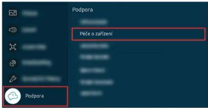 Podpora Péče o zařízení Podpora
