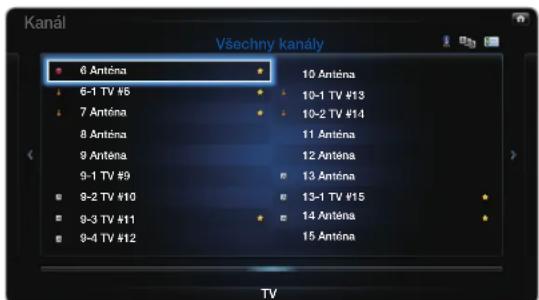 Všechny kanály 6 Anténa 6-1 TV #6 7 Anténa 8 Anténa 9 Anténa 9-1 TV #9 9-2 TV #10 9-3 TV #11 9-4 TV #12 10 Anténa 10-1 TV #13 10-2 TV #14 11 Anténa 12 Anténa 13 Anténa 13-1 TV #15 14 Anténa 15 Anténa