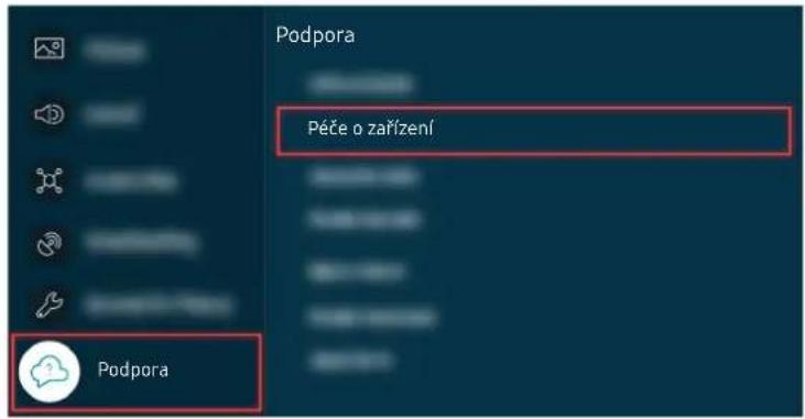 Podpora Péče o zařízení Podpora