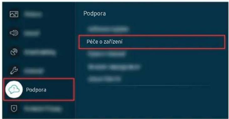 Podpora Péče o zařízení Podpora