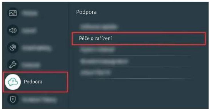 Podpora Péče o zařízení Podpora