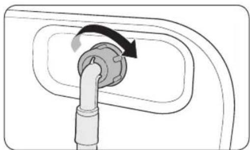 SAMSUNG WW80TA046AT - KROK 4 Pripojenie hadice na vodu - 1