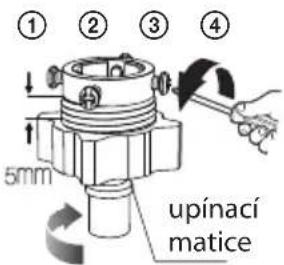 ① ② ③ ④ 5mm upínací matice