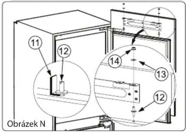 Philco PCN 17732 EBi - Pokyny k instalaci a změna směru otevírání dveří - 7