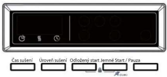 Čas sušení Úroveň sušení Odložený start Jemné Start / Pauza