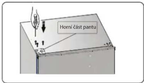 Horní část pantu