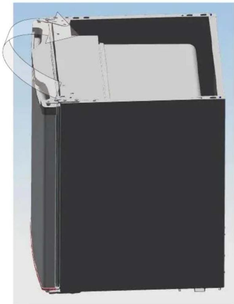 Philco PTB 1132 - ČÁST 10: ZMĚNA SMĚRU OTEVÍRÁNÍ DVÍŘEK (VOLITELNÉ) - 3