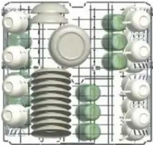 Philco PD 1265 EABIS - Nesprávné naplnění myčky - 1