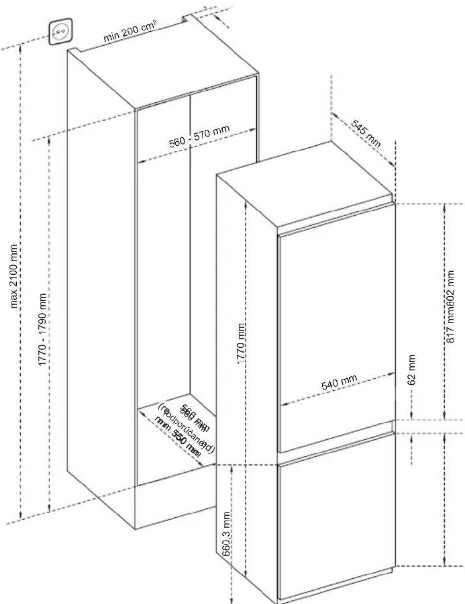 min 200 cm² 560 - 570 mm 545 mm 1770 - 1790 mm max 2100 mm 568 mm (reodportican®d) mm: 550 mm 1770 mm 540 mm 62 mm 817 mm802 mm 660,3 mm