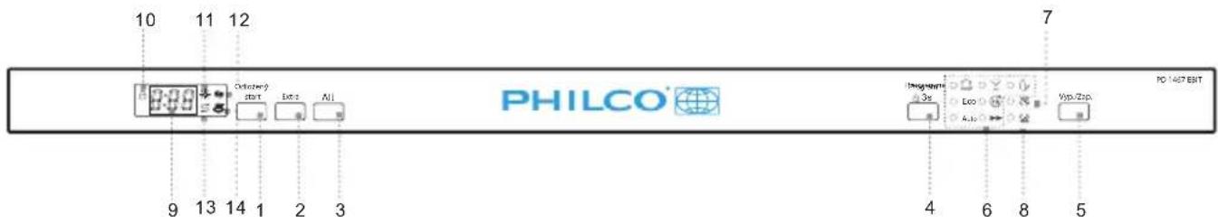 Philco PD 1467 EBIT - Ovládací panel - 1