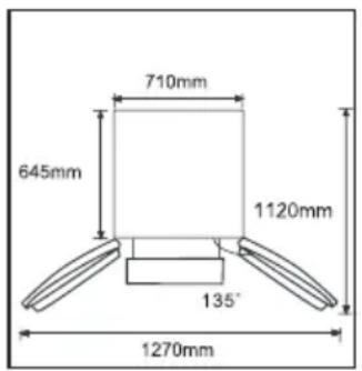 710mm 645mm 1120mm 135° 1270mm
