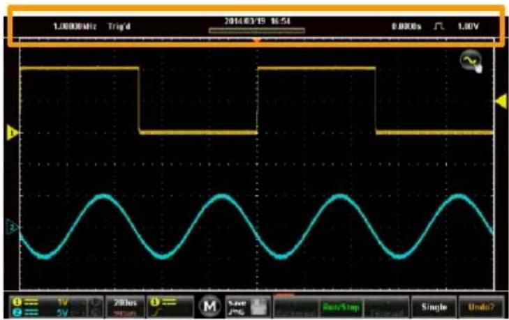 1.0000MHz Trigd 2014/03/15 16:54 0.000s ∏ 1.00V O = 1V 200ms O = M Save J#G Return Step Forward Single Undo?