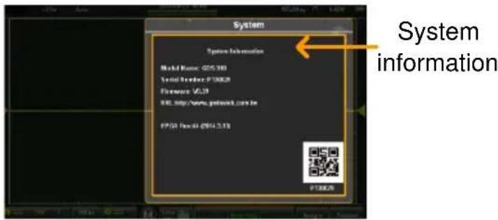 System System Information Model Name: GS5.30 Serial Number: P13828 Fireworks: VL29 URL: http://www.gswork.com.be FP500 New 61 (2014.3.13) P13828 System information