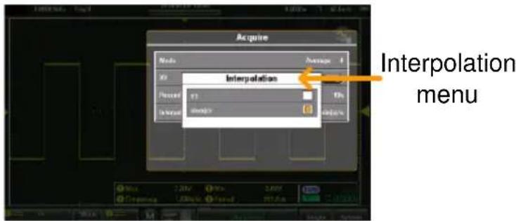 Interpolation menu