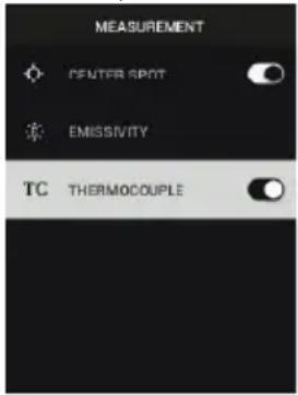 FLIR TG297 - Podnabídka Settings (Nastavení) - 3