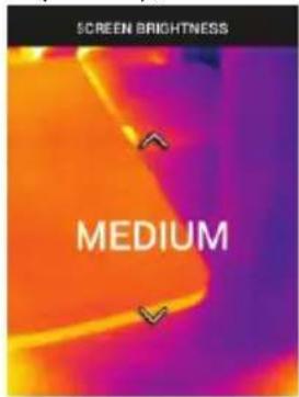 SCREEN BRIGHTNESS MEDIUM