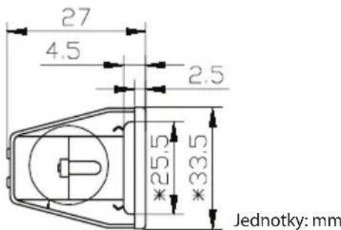 27 4.5 2.5 *25,5 *33,5 Jednotky: mm