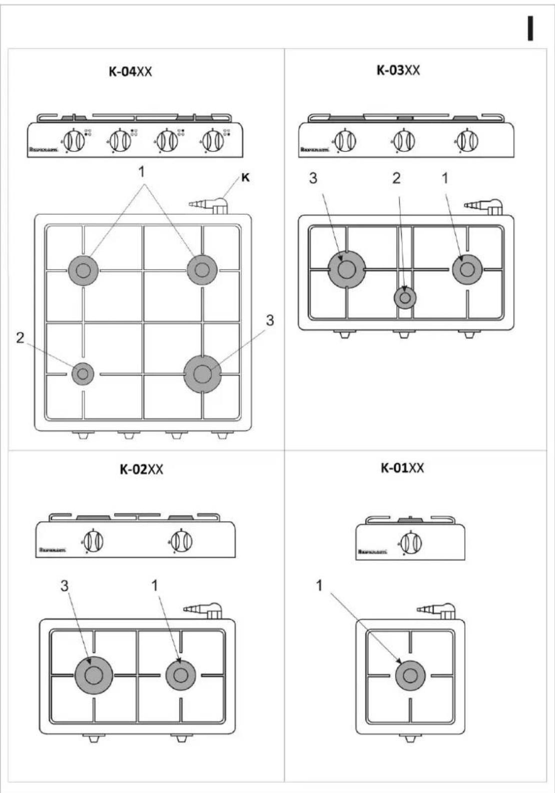 K-04XX K-03XX 1 2 3 K-02XX K-01XX 3 1 1