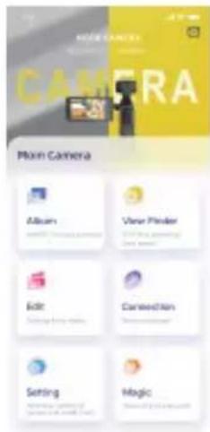 MAIN CAMERA Album View Finder Edit Connection Setting Magic