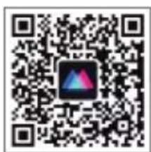QR code with a central logo featuring a stylized triangular icon, likely linking to a digital resource or website.