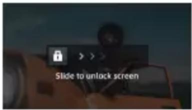 Slide to unlock screen