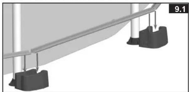 INTEX Graphite Panel pool - Bottom cap and bottom rail installation - 1