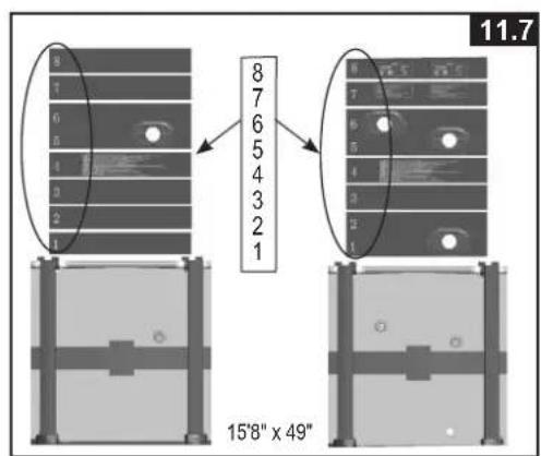 8 7 6 5 4 3 2 1 8 7 6 5 4 3 2 1 15'8" x 49" 11.7