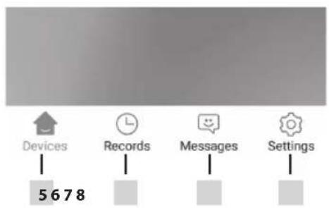 Devices Records Messages Settings 5678