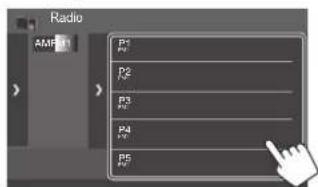Radio AM/FI P1 P2 P3 P4 P5