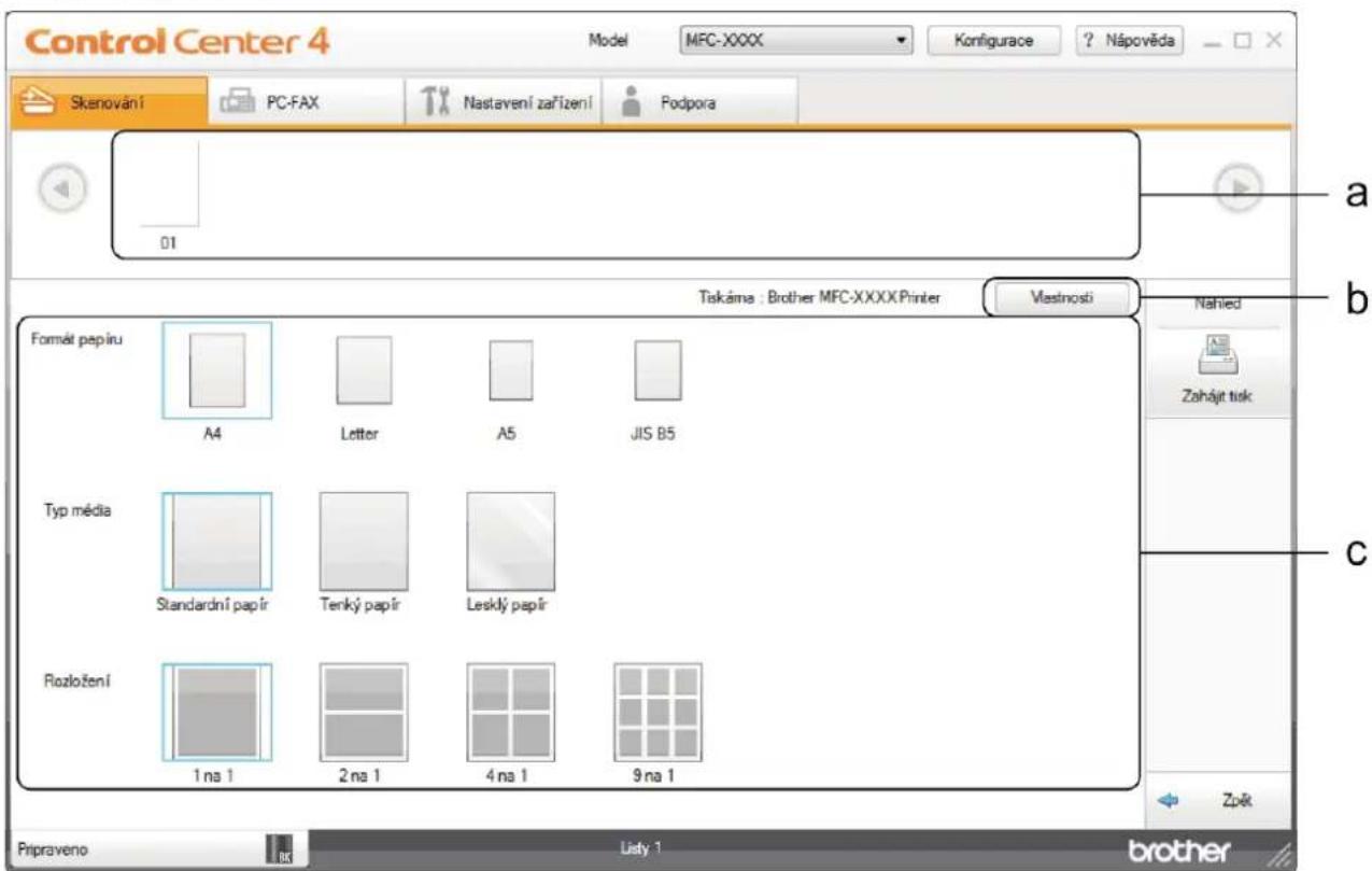 BROTHER DCP-B7500D - Tisk naskenovaných dat pomocí aplikace ControlCenter4 v domácím režimu (Windows) - 1