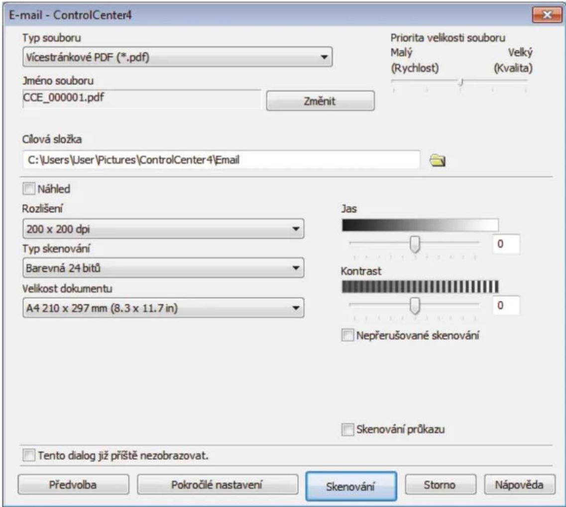 BROTHER DCP-B7500D - Klikněte na tlačítko E-mail. - 1