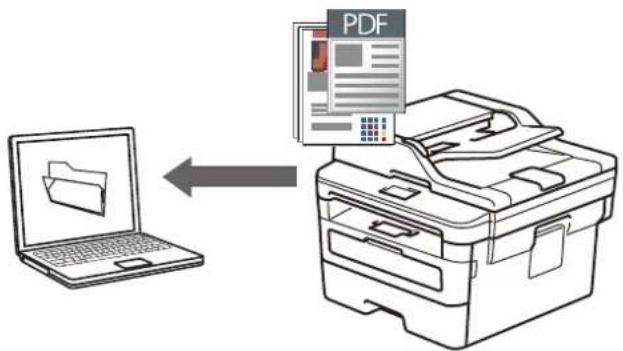 BROTHER DCP-B7500D - Uložte naskenovaná data do složky jako soubor PDF pomocí aplikace ControlCenter4 v pokročilém režimu (Windows) - 1