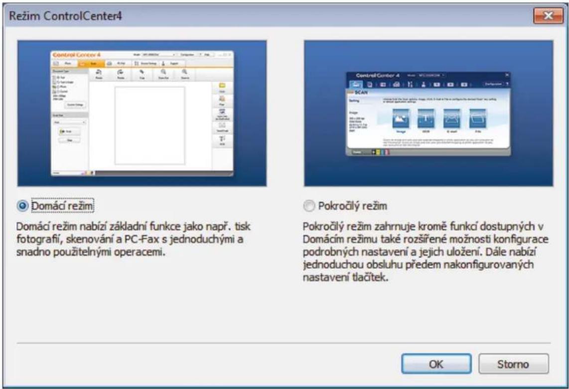 BROTHER DCP-B7500D - Změna provozního režimu v aplikaci ControlCenter4 (Windows) - 4
