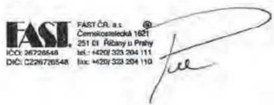 FAST ČERKOSTELECKA 1621 251 01 Ričany u Prahy tel.: +420/ 323 204 111 fax: +420/ 323 204 110