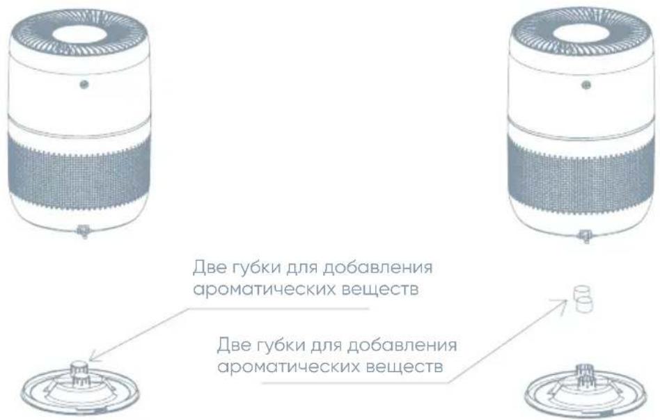 Две губки для добавления ароматических веществ Две губки для добавления ароматических веществ