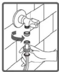 Becken ZN1261CF4411 İSP - Connecting the Inlet Hose - 4
