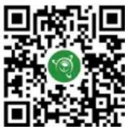 QR code with a green circular logo in the center, likely linking to a digital resource or website.
