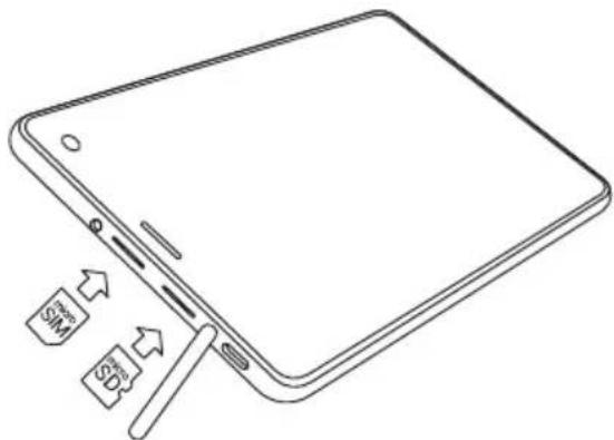 Navitel T787 4G - Встановлення та видалення карт microSIM/microSD - 1