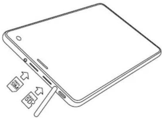 Navitel T787 4G - Instalarea și îndepărtarea cardurilor microSIM/microSD - 1