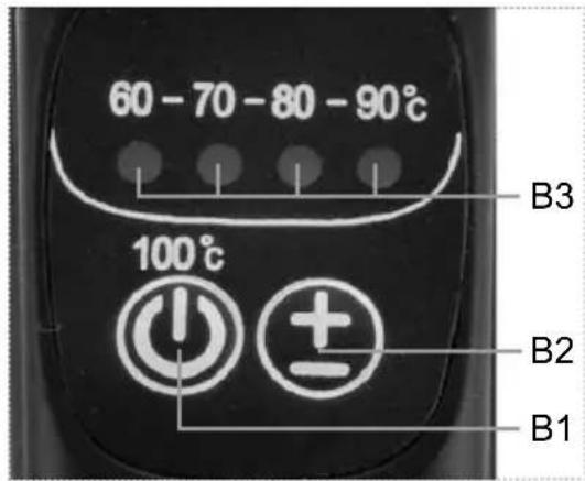 60 - 70 - 80 - 90°C 100°C B3 B2 B1
