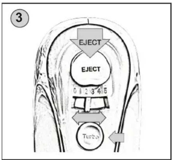 EJECT EJECT 0 1 2 3 4 5 Turbo ③