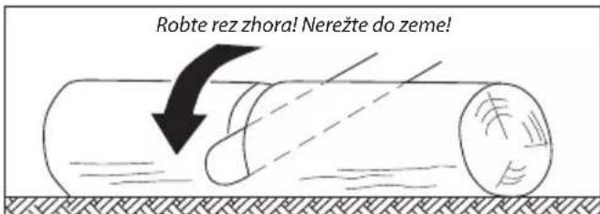 Robte rez zhora! Nerežte do zeme!